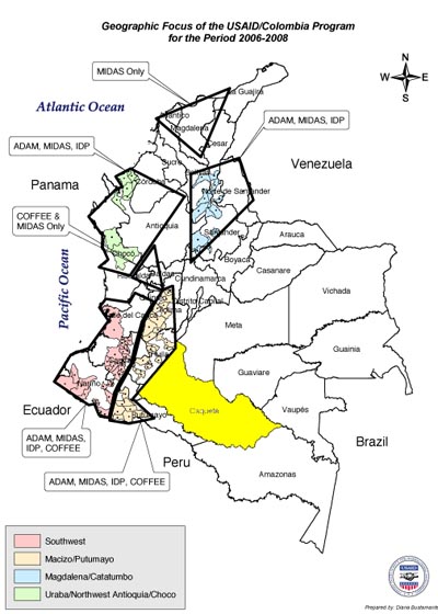 USAID map of priorities